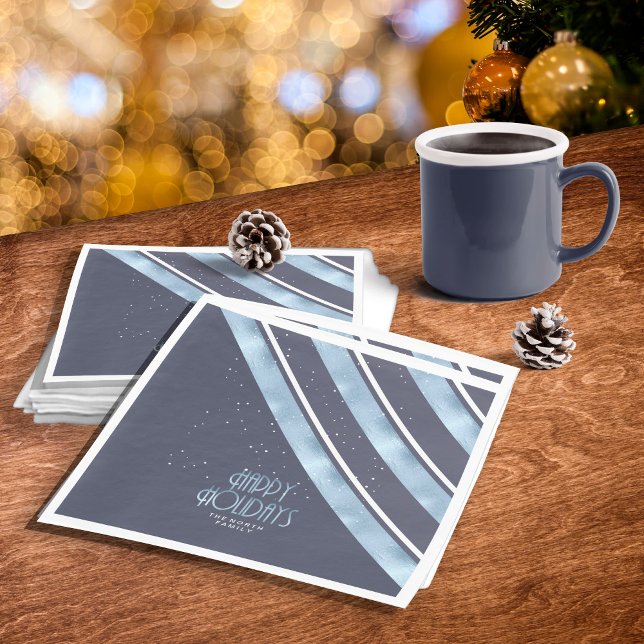 Jul Rand Blue/White ID862 Pappersservett (Skapare uppladdad)