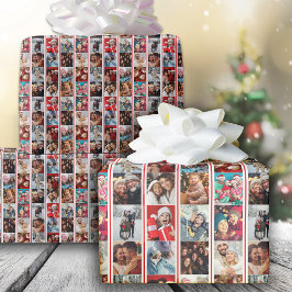 Jul Rand Photo Collage Helgdag Presentpapper