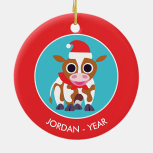 Jul Reba the Cow Julgransprydnad Keramik