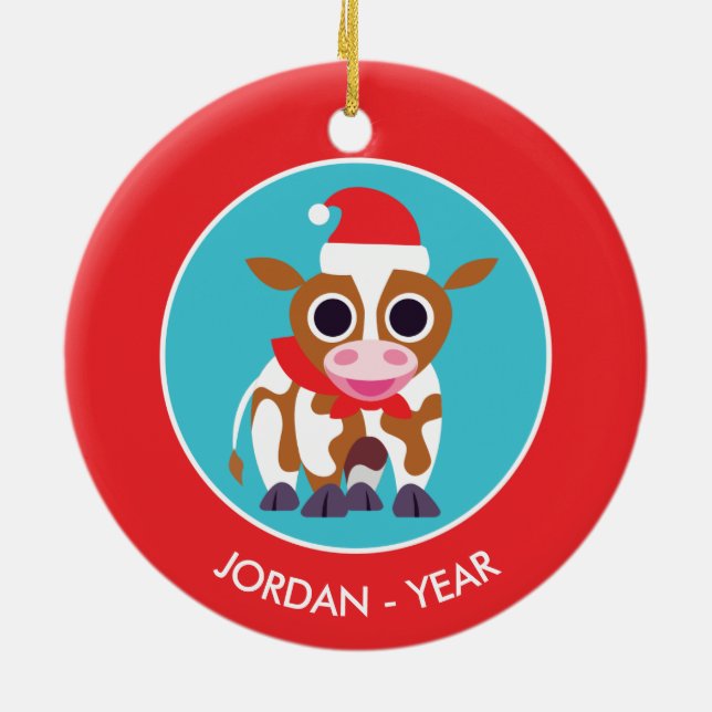 Jul Reba the Cow Julgransprydnad Keramik (Baksidan)