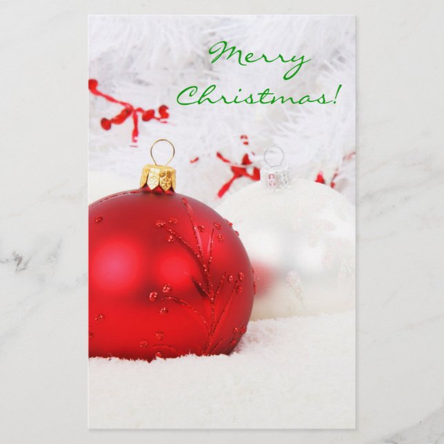 Jul Red and White God jul I Brevpapper (Framsida)