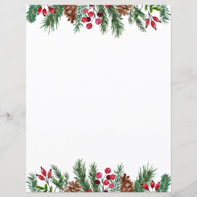 Jul Red Berries och Pinecones (Framsida)