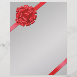 Jul Red Bow - Letterhead Stationery