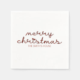 Jul Red Bow Pappersservett