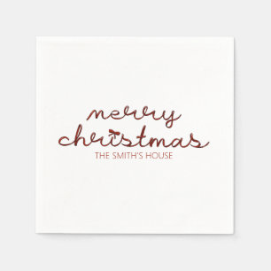 Jul Red Bow Pappersservett