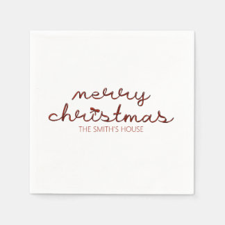 Jul Red Bow Pappersservett