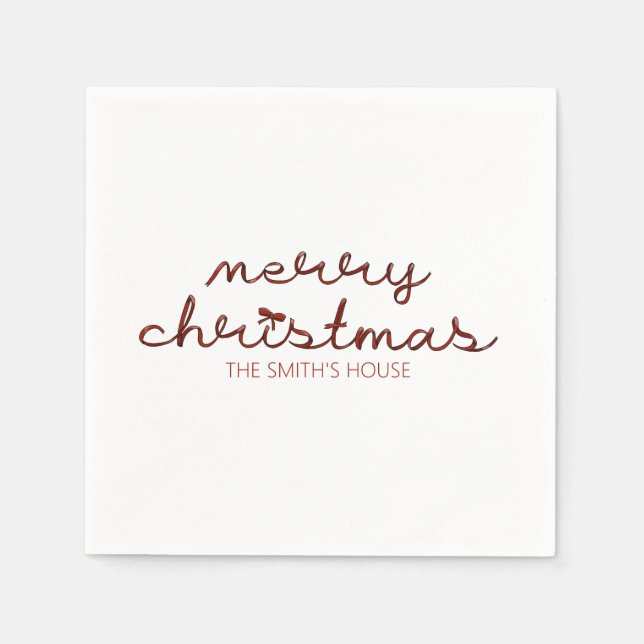 Jul Red Bow Pappersservett (Framsidan)