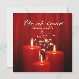 Jul Red Candles-konsertinbjudan Inbjudningar