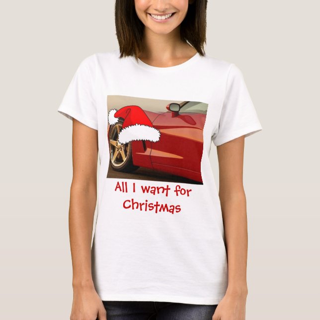 Jul Red Corvette T-shirt (Framsida)