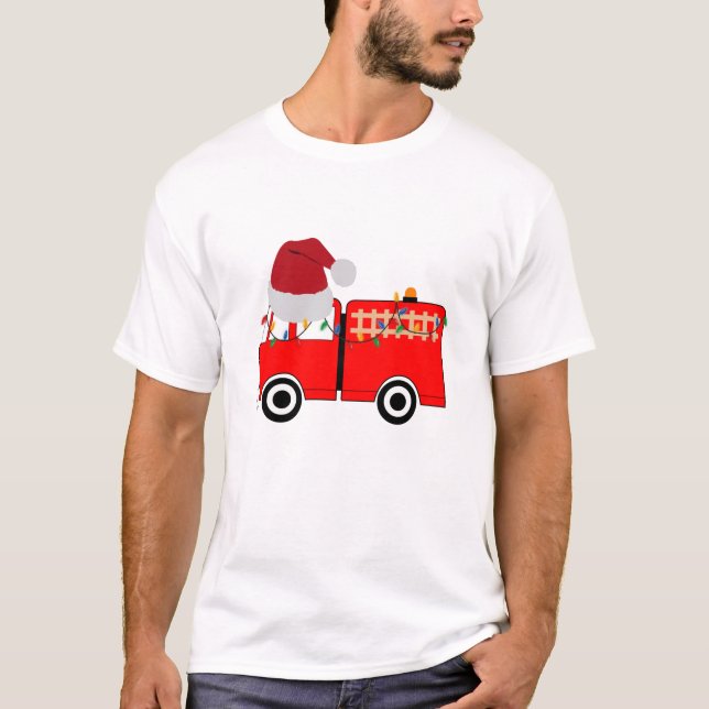 Jul Red Fire Lastbil T Shirt (Framsida)