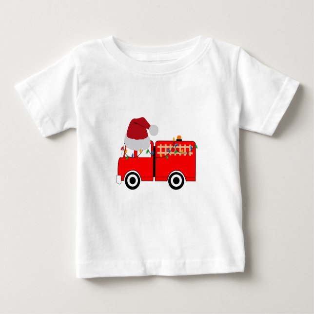 Jul Red Fire Lastbil T Shirt (Framsida)