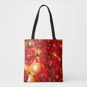 Jul Red Glass Decor Baubles Tygkasse
