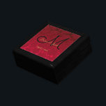 Jul Red Guld Black Winter Wedand Monogram Minnesask<br><div class="desc">Den röda guld svarta vinterboxen för vinterbröllopet för jultomten är en perfekt till ge. Blommigt i monogram mönster,  elegant,  modern,  trendig,  klass,  snyggt,  vacker,  chic,  kulent metall. Upphovsrätt Marg Seregelyi Fotography.</div>