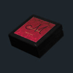 Jul Red Guld Black Winter Wedand Monogram Minnesask<br><div class="desc">Den röda guld svarta vinterboxen för vinterbröllopet för jultomten är en perfekt till ge. Blommigt i monogram mönster,  elegant,  modern,  trendig,  klass,  snyggt,  vacker,  chic,  kulent metall. Upphovsrätt Marg Seregelyi Fotography.</div>