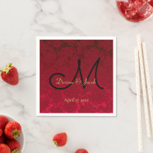 Jul Red Guld Black Winter Wedand Monogram
