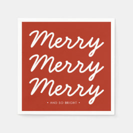 Jul Red Merry Bright Pappersservett