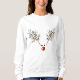 Jul Red Nposed Reindeer Gräs Berries T Shirt