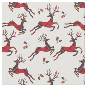 Jul Red Play Helgdag Reindeer Tyg