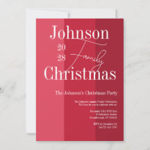 Jul Red Stripe-inbjudan till julfest