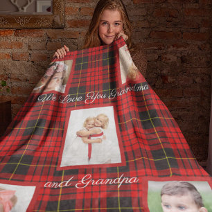 Jul, Red Tartan Play, Anpassningsbar Foton Fleecefilt