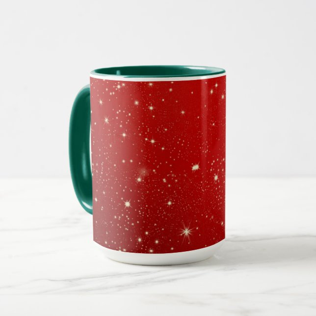 Jul Red Twinkle Mugg (Framsida vänster)