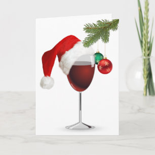 Jul Red Vin med Hat Kort