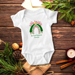 Jul Regnbåge Röd Grön Min 1:a Jul T Shirt