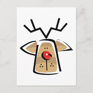 Jul Reindeer Gift Helg Vykort