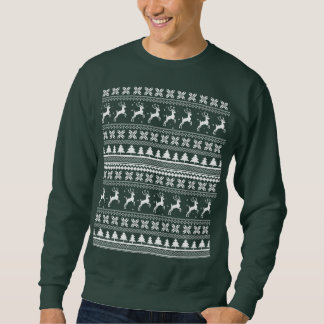 Jul Reindeer Jultröja Mönster Lång Ärmad Tröja