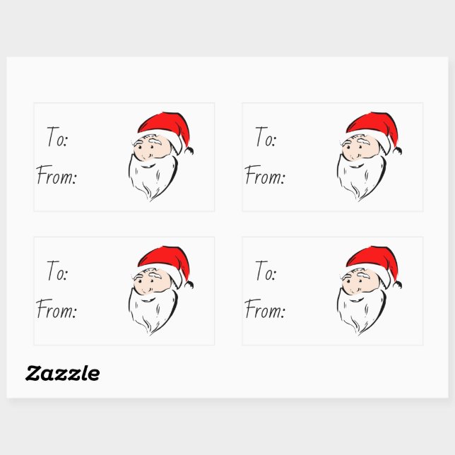 Jul Rektangulärt Klistermärke (Ark)