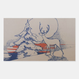 Jul Rektangulärt Klistermärke