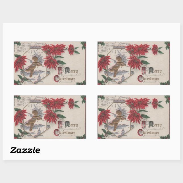 Jul Rektangulärt Klistermärke (Ark)