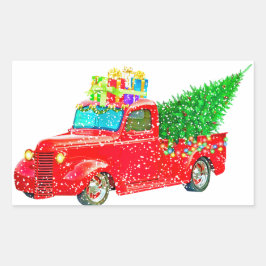 Jul Rektangulärt Klistermärke