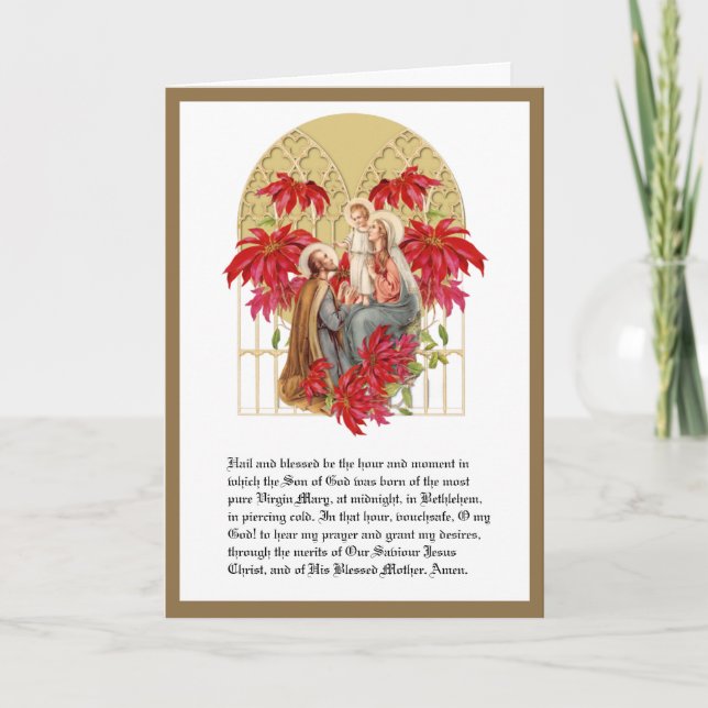 Jul religiös St. Andreas Novena Heliga Familjen  Helgkort (Framsida)