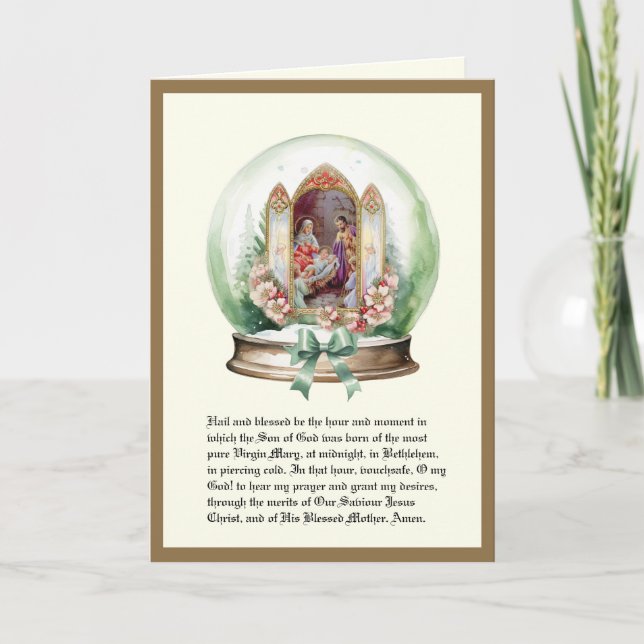 Jul religiös St. Andreas Novena Heliga familjen  Helgkort (Framsida)