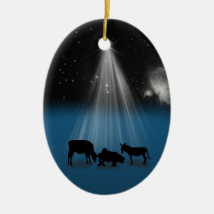 Jul religiösa, Nativity, stjärnor, prydnad Julgransprydnad Keramik