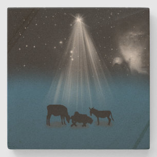 Jul religiösa, Nativity, stjärnor Underlägg Sten