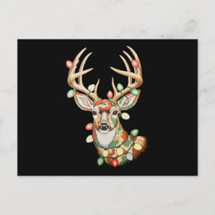 Jul Ren Camouflage Hjortdag Juljakt Xmas Helg Vykort
