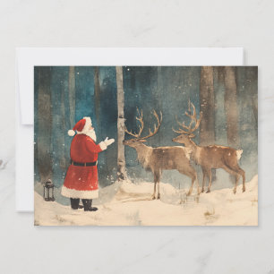 Jul Ren Gammaldags Jul Julkort