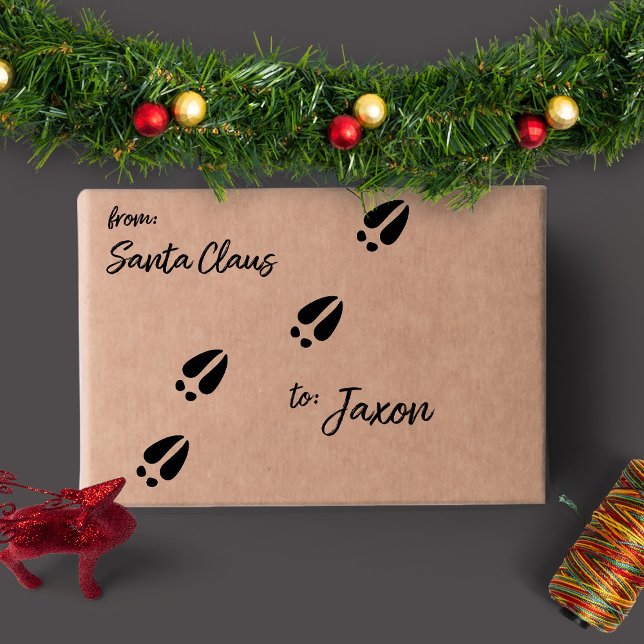 Jul Rener Hoofprint Självfärgande Stämpel (Skapare uppladdad)