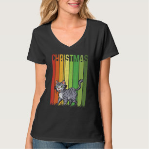 Jul Retro Bobcats Söt Grupp Matchande Xmas H T Shirt