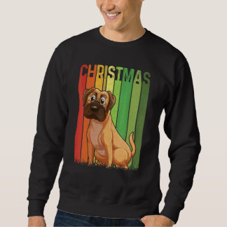 Jul Retro Boxer Hund Söt Grupp Matchande Xmas Lång Ärmad Tröja