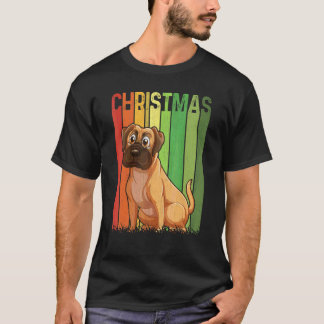 Jul Retro Boxer Hund Söt Grupp Matchande Xmas T Shirt