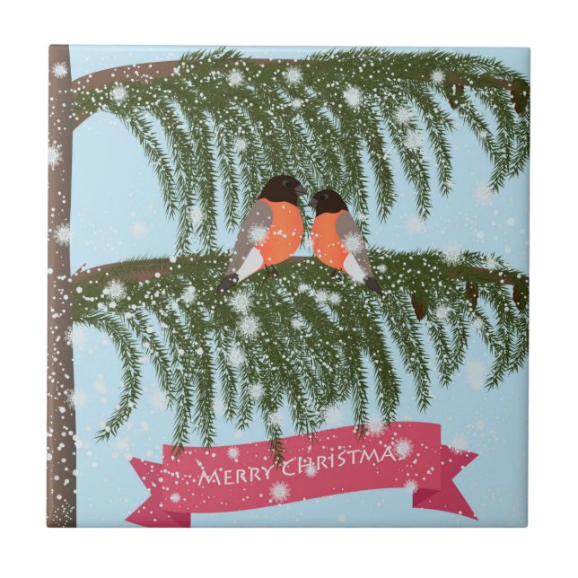 Jul , Retro , Bullfinches Kakelplatta (Framsidan)