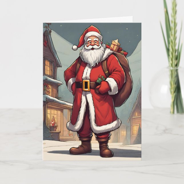 Jul Retro Concept Art Viket Julkort Helgkort (Framsida)