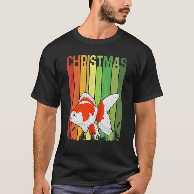 Jul Retro Fisk Söt Grupp Matchande Xmas Högtid T Shirt (Framsida)