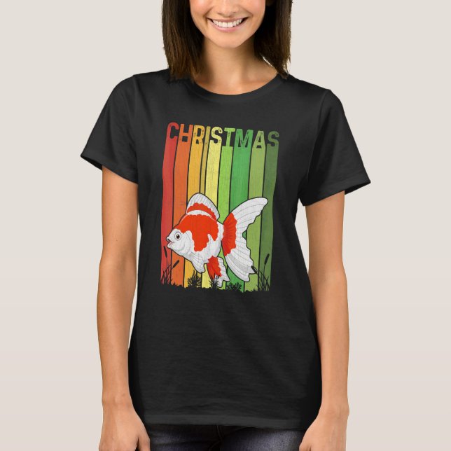 Jul Retro Fisk Söt Grupp Matchande Xmas Högtid T Shirt (Framsida)