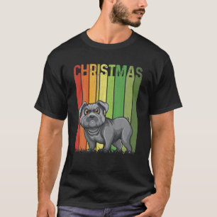 Jul Retro Fransk Bulldog Group Matching Julafton T Shirt