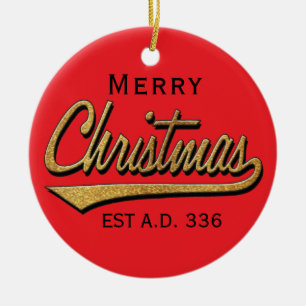 Jul’Retro God jul’/Circle Ornament