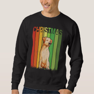 Jul Retro Labrador Hund Grupp Matchande Xmas H Lång Ärmad Tröja